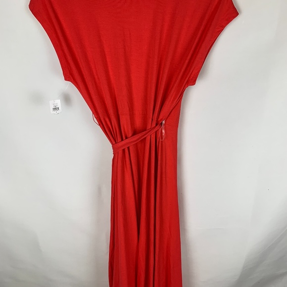 Wrap-Front Dolman-Sleeve Midi Dress - Picture 9 of 13